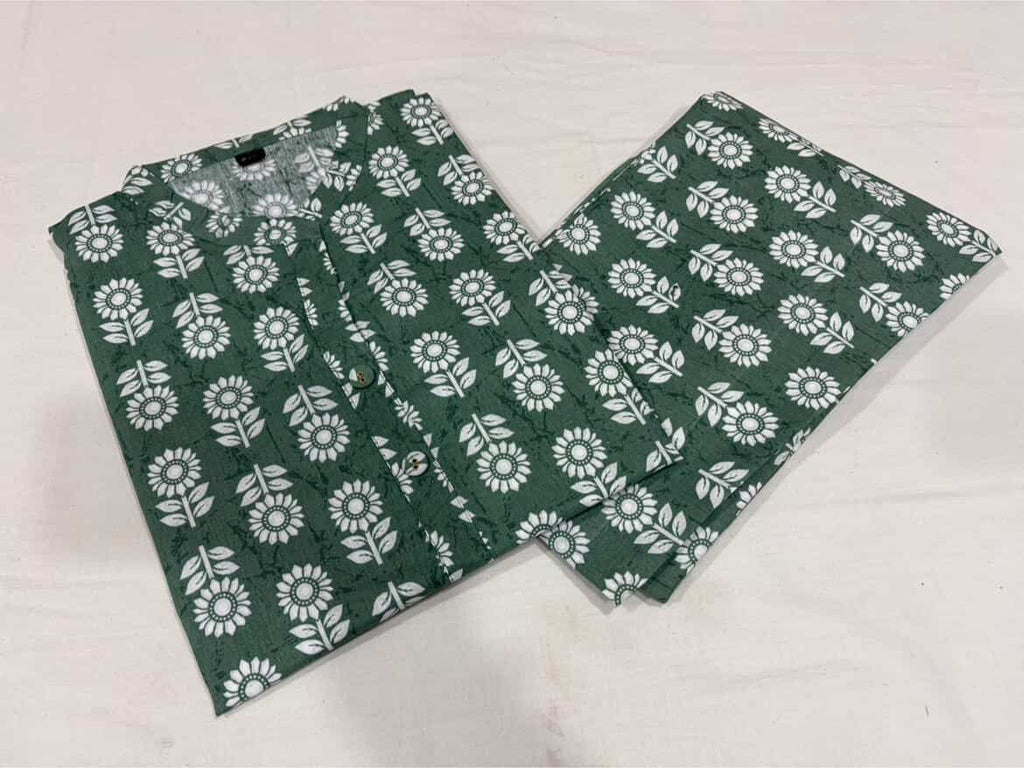 Jaipuri Cotton Floral Cord Set – Daily Wear