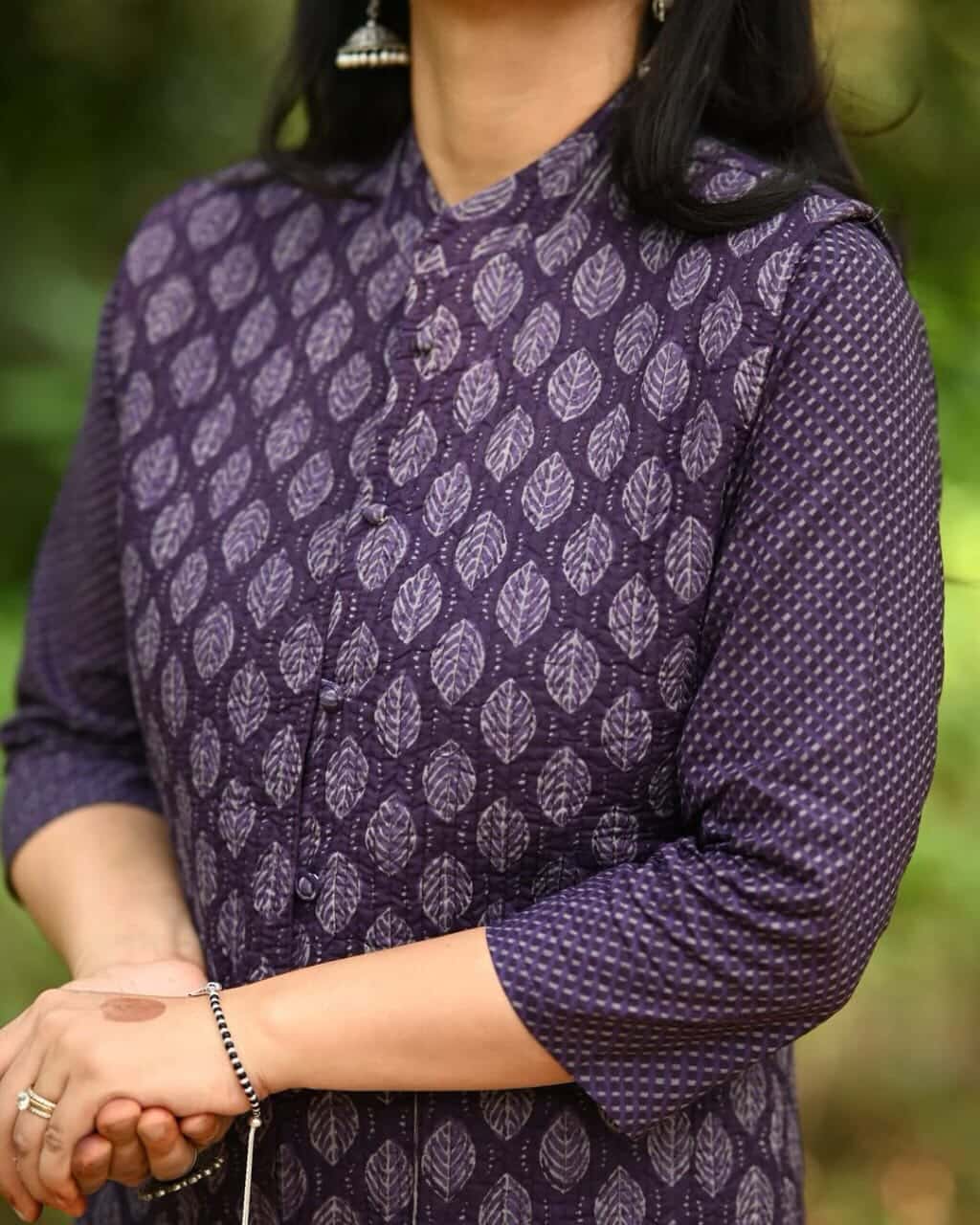 Premium Cotton Kurta Set with Warm Quilted Jacket - Winter Collection