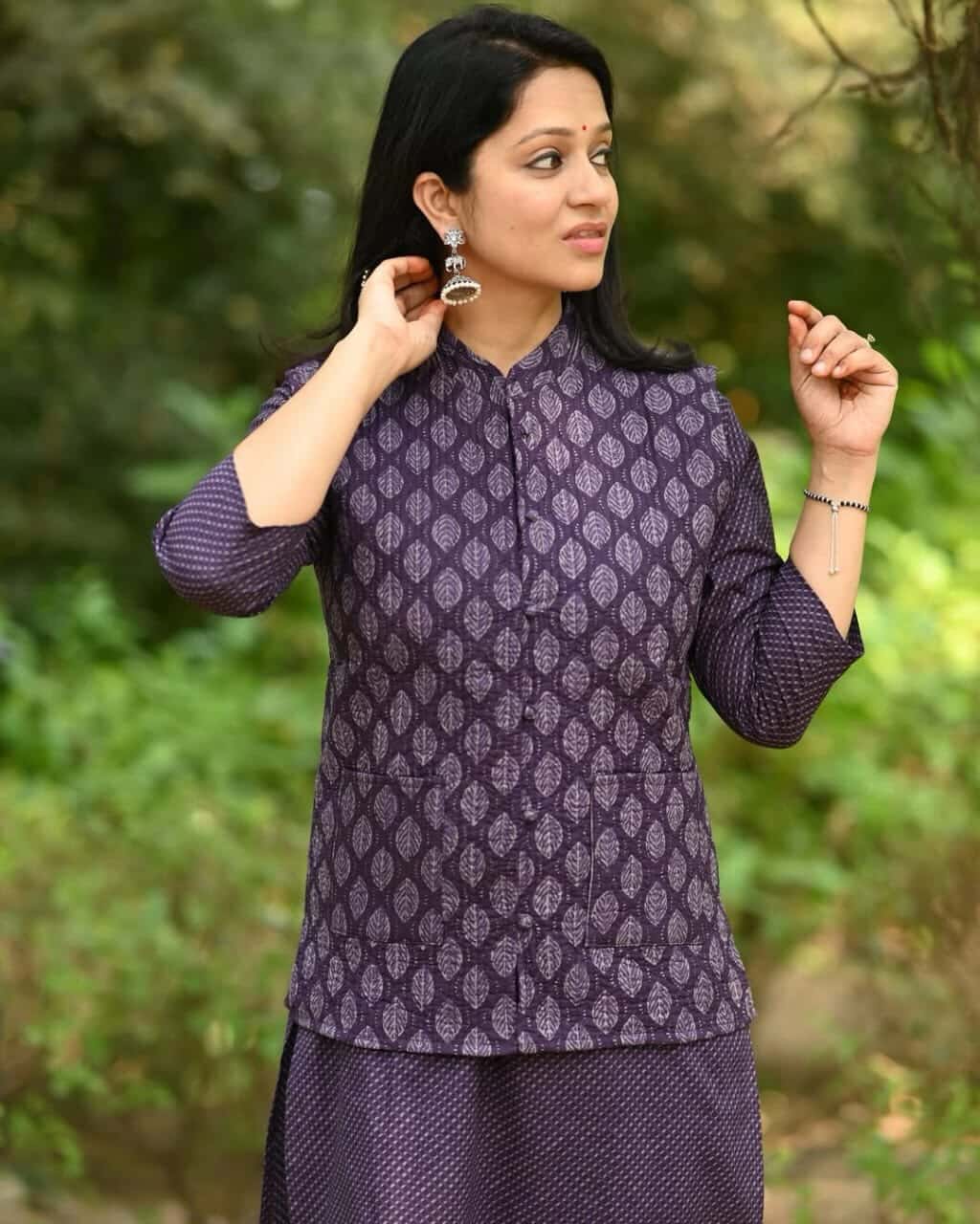 Premium Cotton Kurta Set with Warm Quilted Jacket - Winter Collection