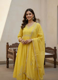Pure Heavy Cotton Kurti Set with Embroidery Work - 3 Piece Set with Dupatta