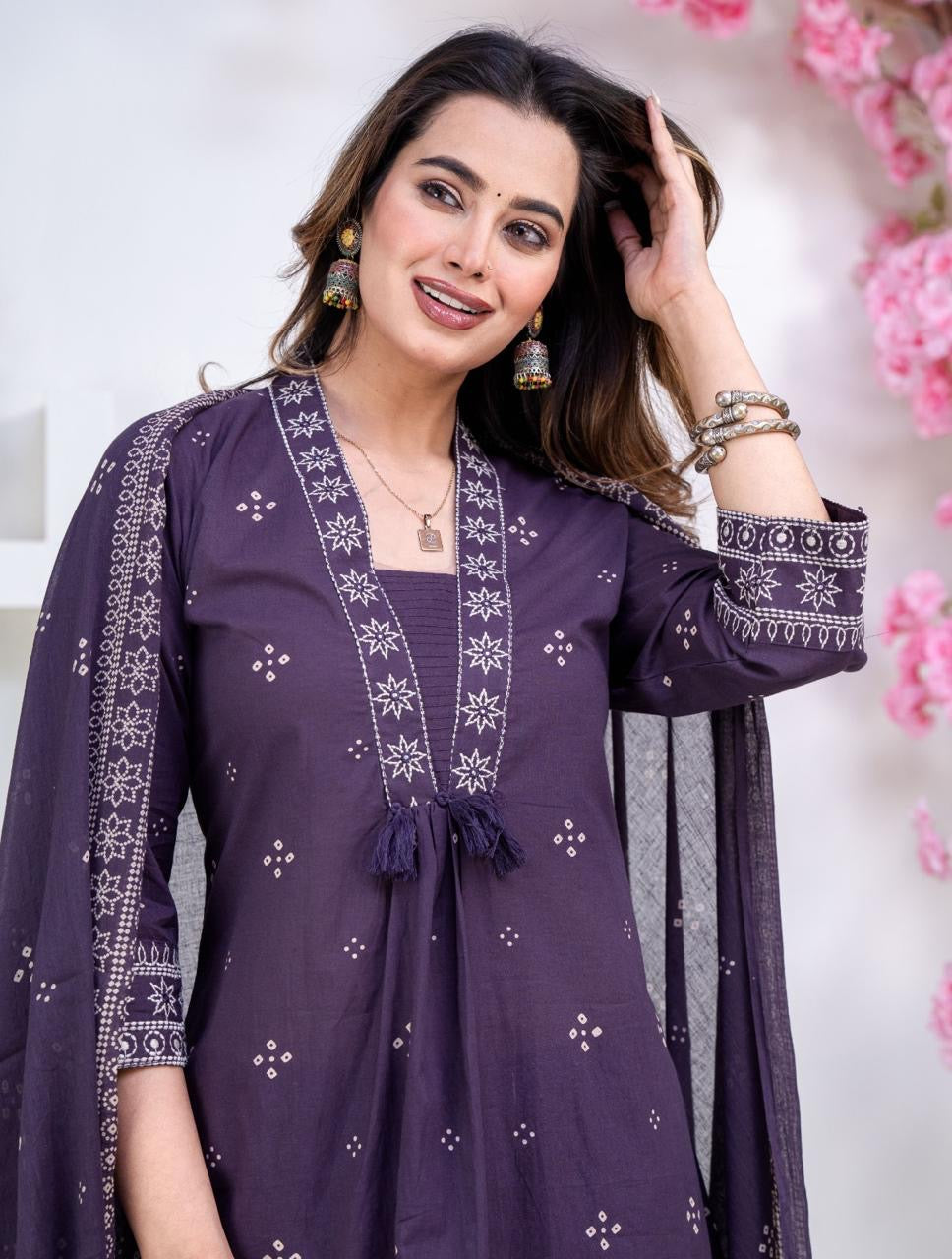 Heavy Embroidered Suit Set - Pure Cotton