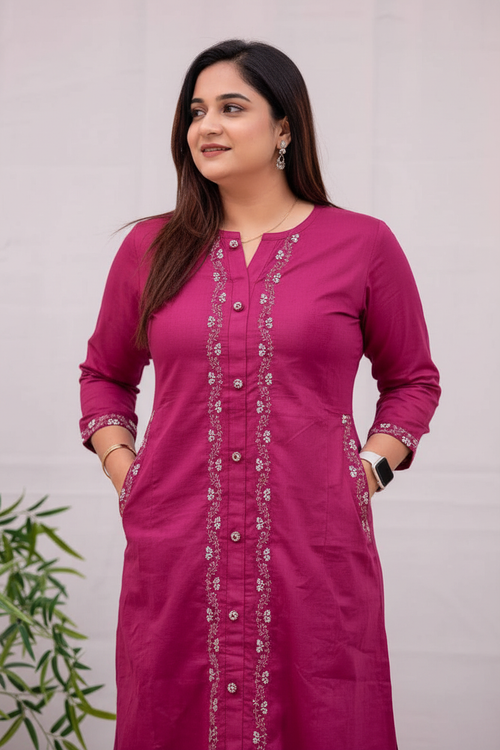 Close-up embroidery detail